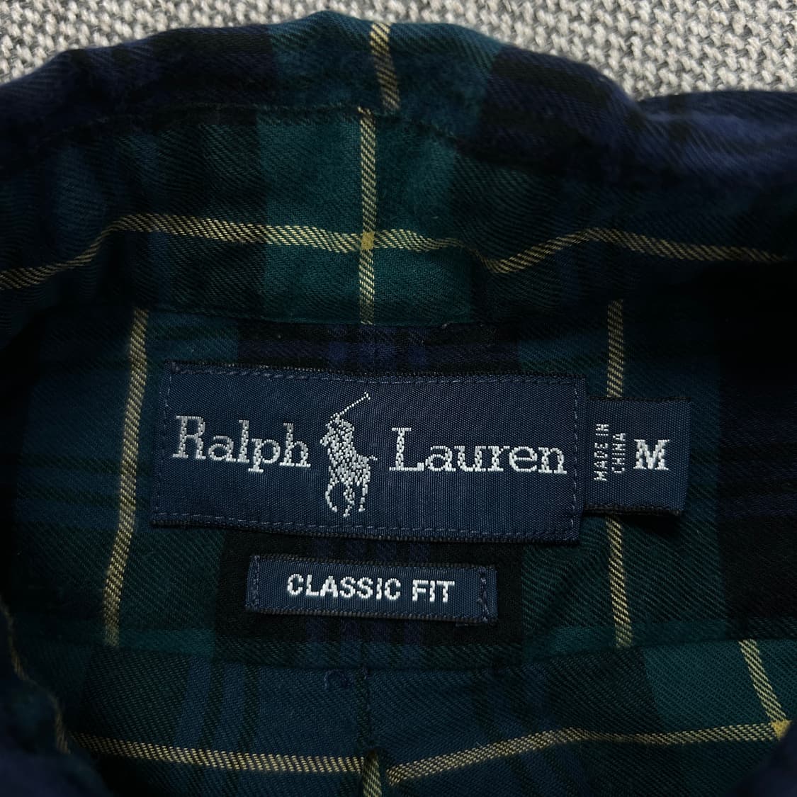 폴로 클래식핏 체크셔츠(M) 상품이미지2