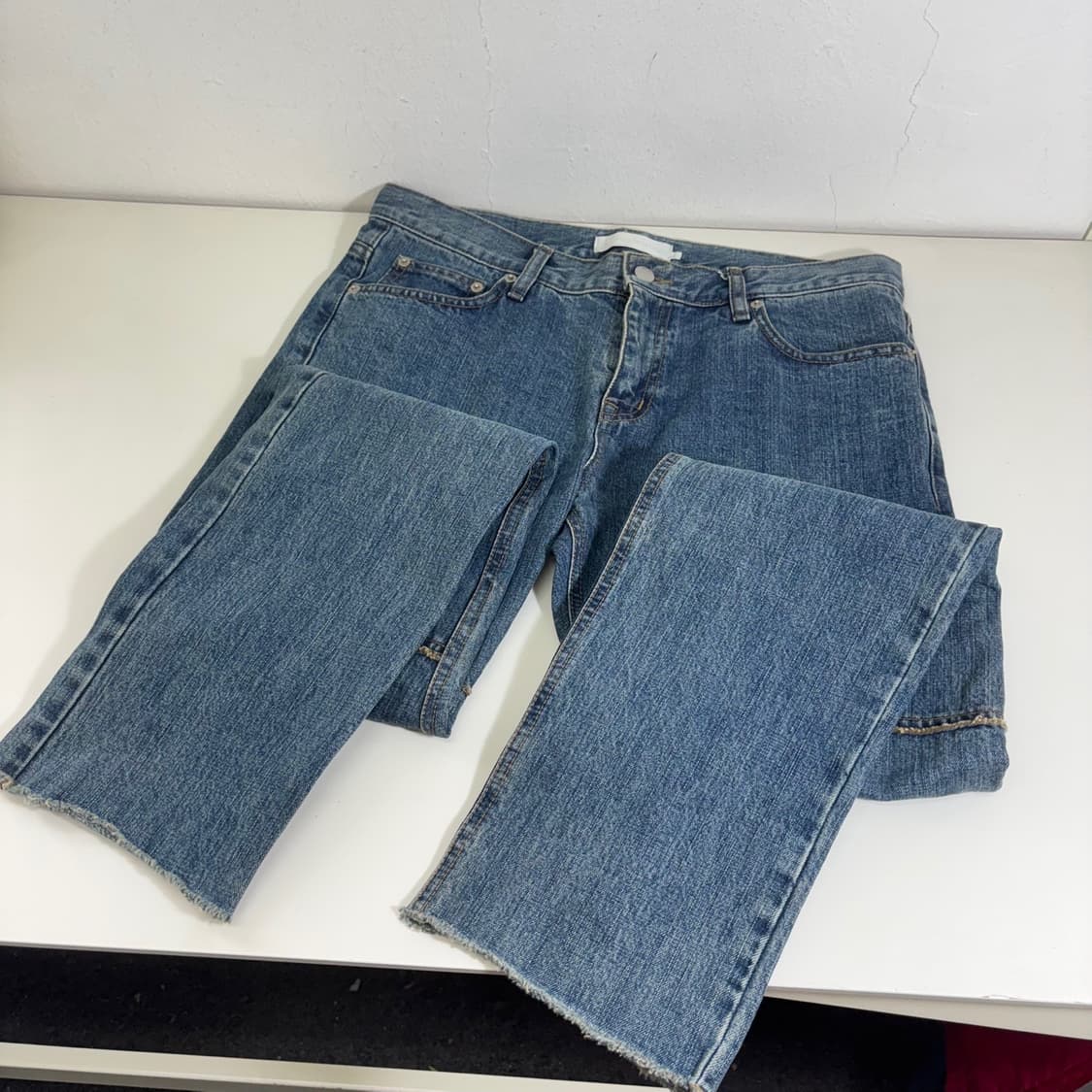 L 디스이즈네버댓 중청워시드 레귤러핏 크롭진 상품이미지3