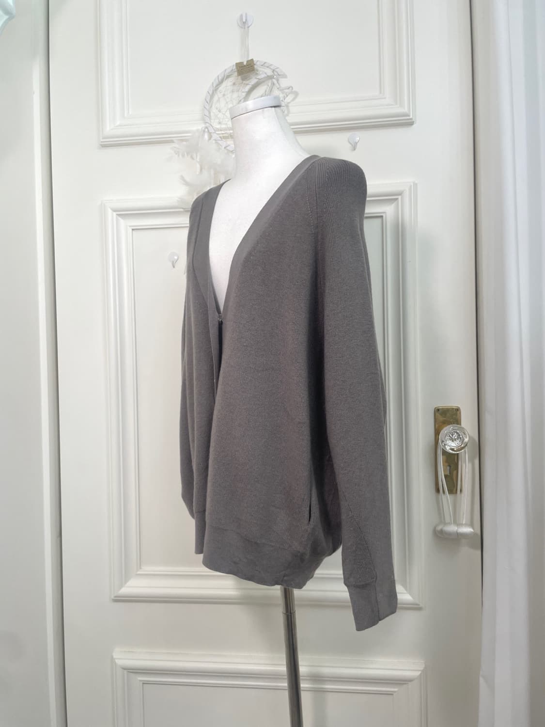 ash gray pearl point hidden pocket loose 상품이미지2