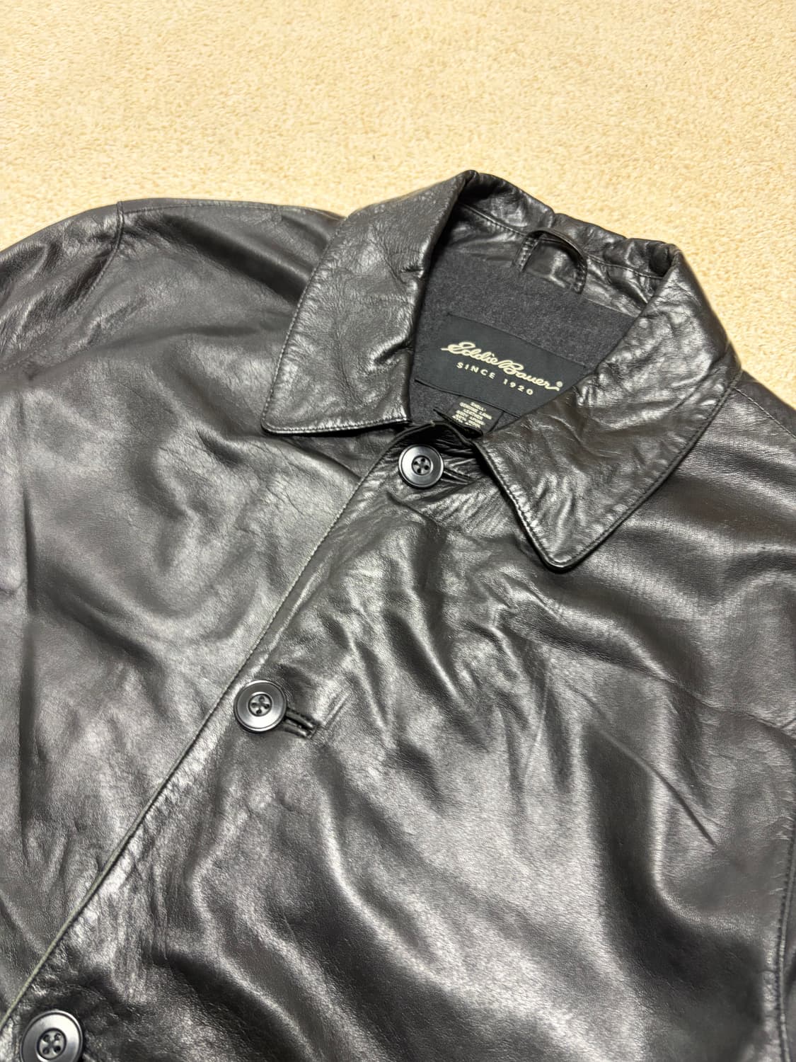 100-105) 에디바우어 램스킨 양가죽 레더 카코트 올드갭카코트 상품이미지6