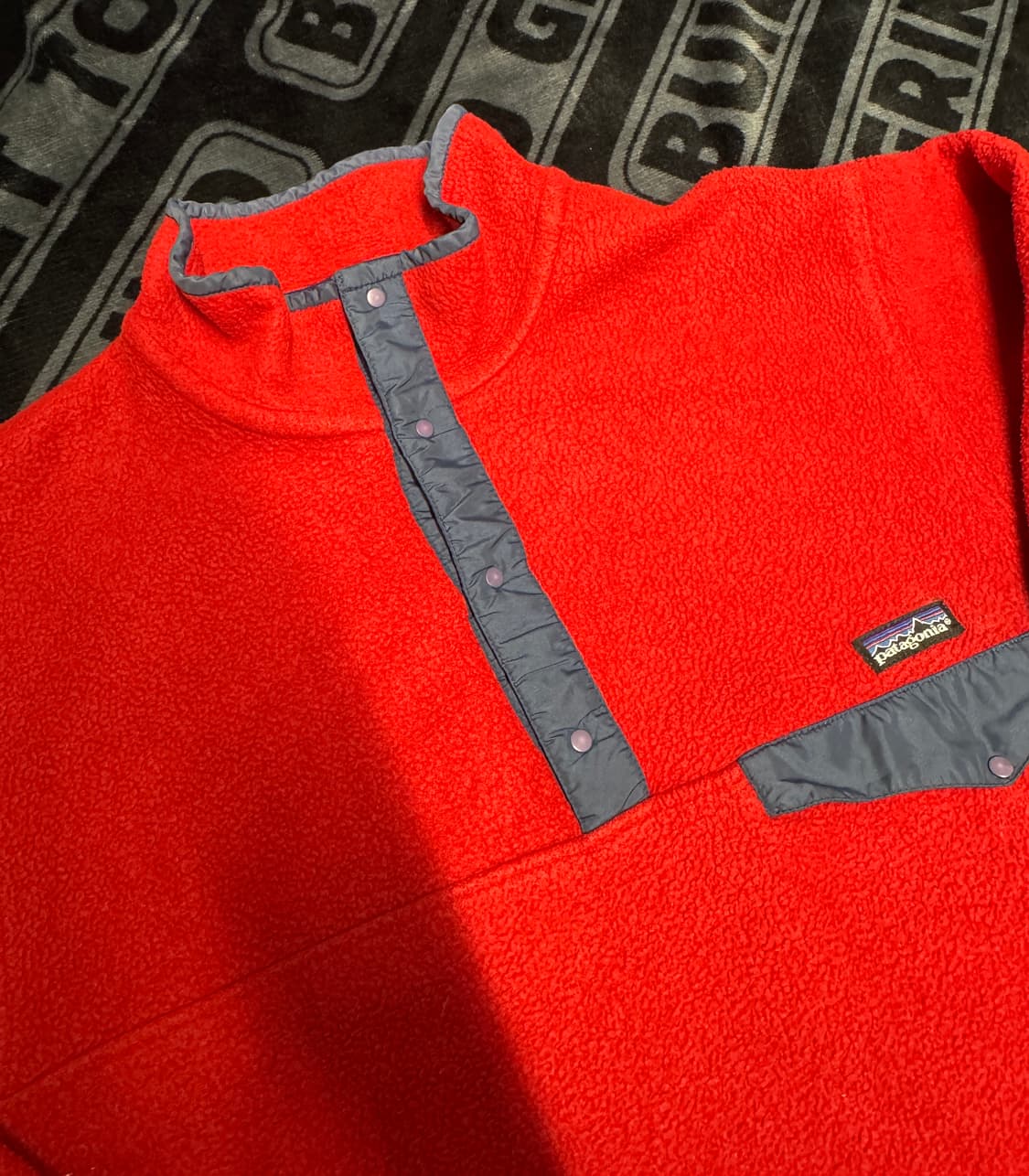 파타고니아 신칠라 스냅 티 풀 오버 레드 블랙 메이드 인 자메이카 상품이미지3