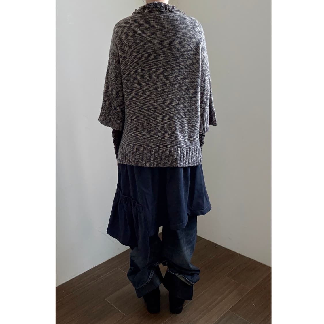 Poncho Knit Cardigan 상품이미지3