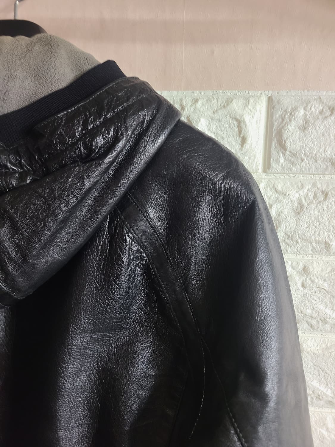 스톤아일랜드 cast metal 소가죽 후드점퍼(M-L) 상품이미지9