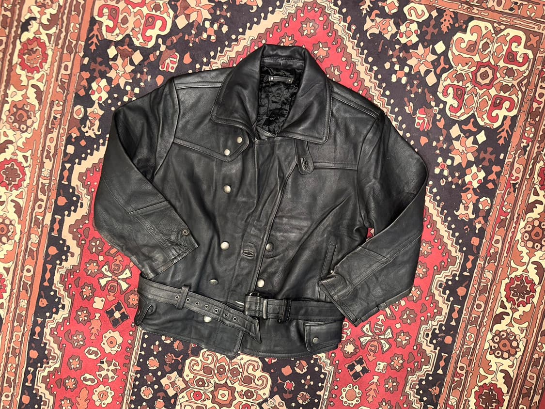 ( L-XL ) 가죽자켓 바이커자켓 바이커가죽 라이더자켓 빈티지가죽 상품이미지1