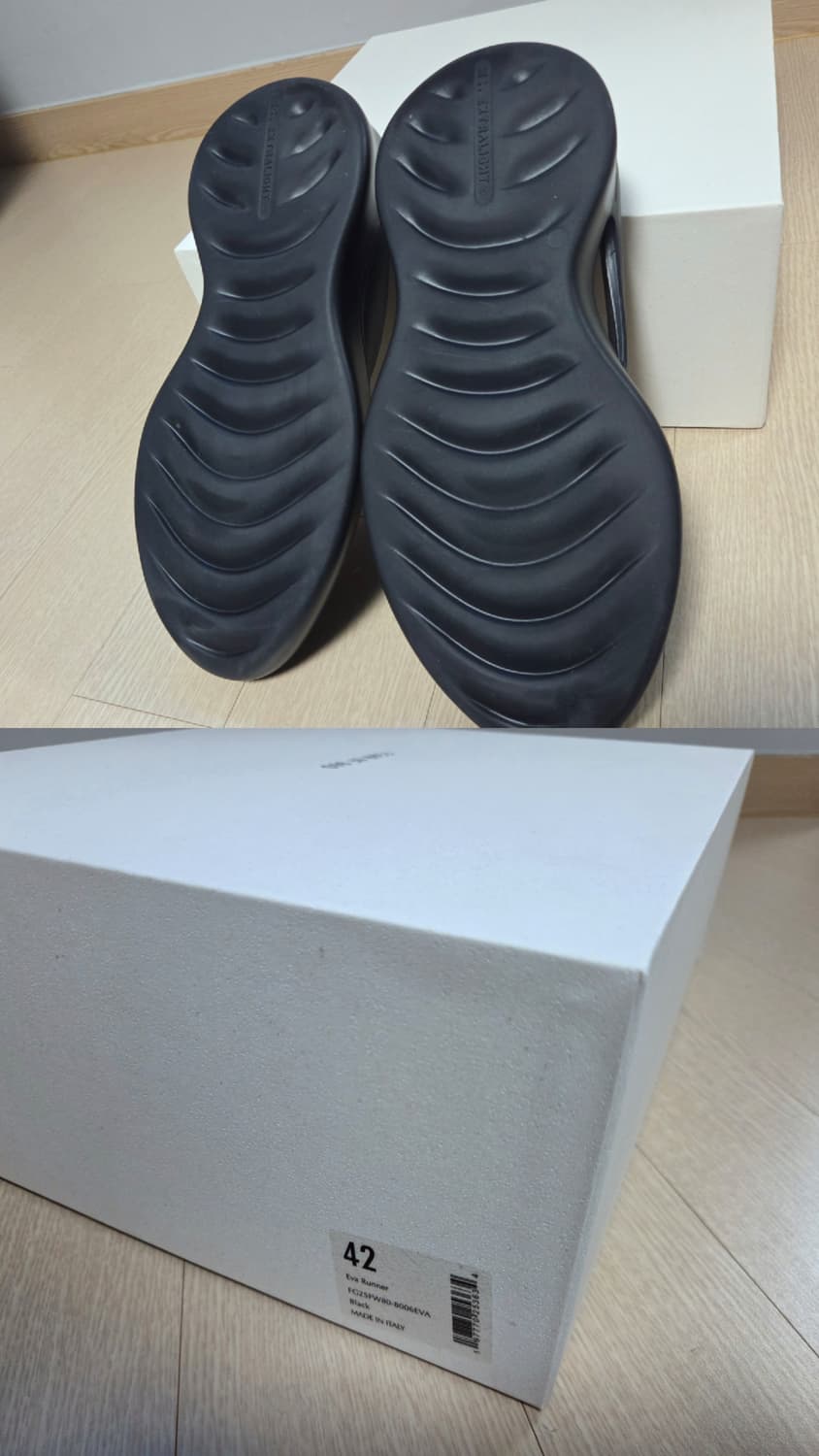 [정품] 피어오브갓 25FW EVA 에바 러너 슬라이드 뮬 블랙 42 상품이미지5