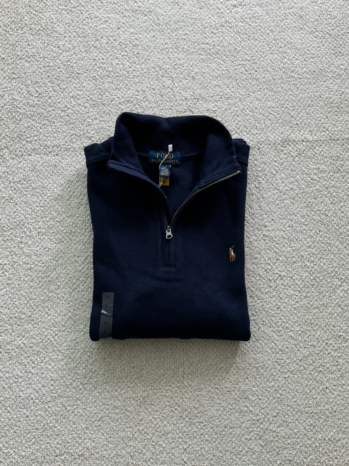 (새상품/정품) 폴로 보이즈 반집업 맨투맨(네이비) 상품이미지1