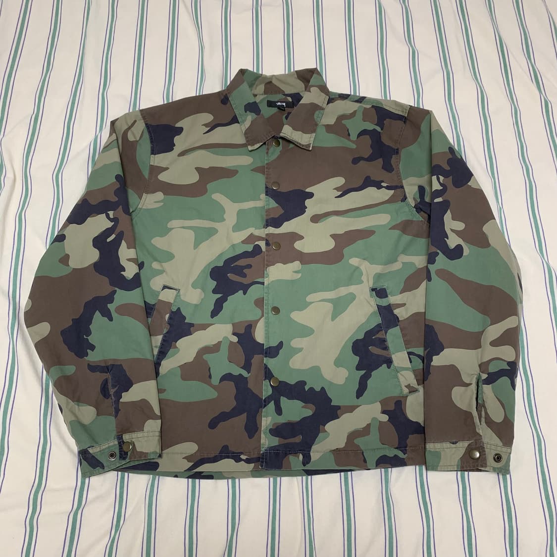 스투시 카모 코치 셔츠 L 상품이미지4