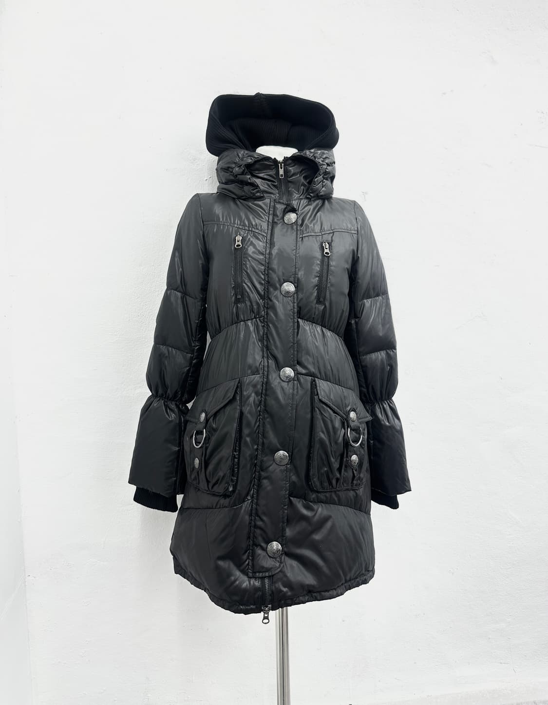 Backs 00s 2way high neck button hood pad 상품이미지1