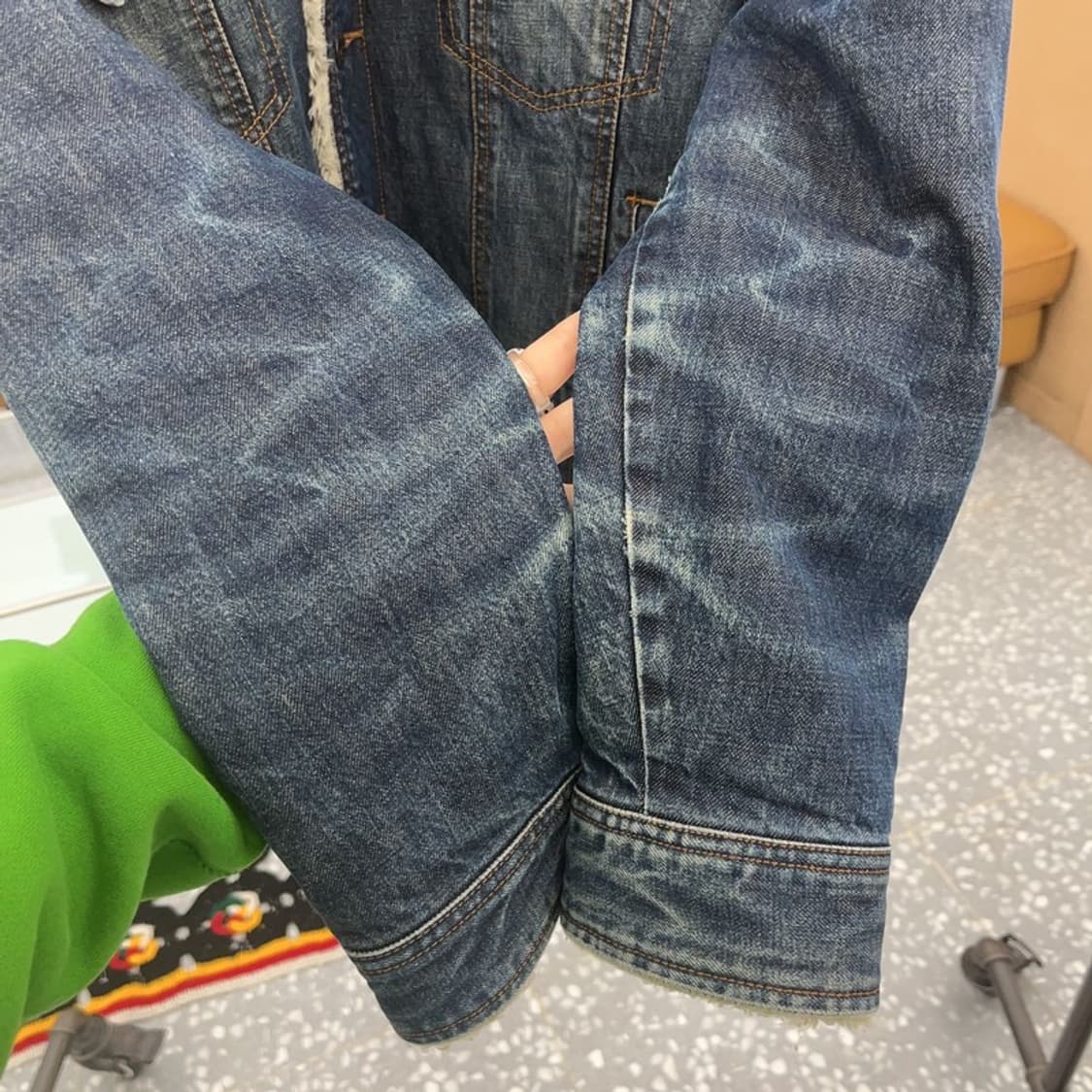 리바이스 빈티지 캐주얼 데님 쉐르파 양털 자켓 95 C07898 상품이미지7