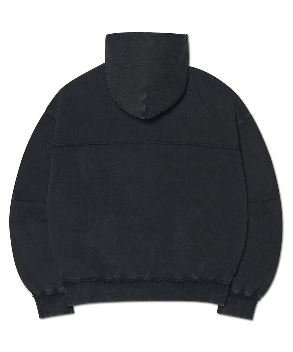 노매뉴얼 RAW EDGE HOODED ZIP-UP 후드 집업 블랙 L 상품이미지2