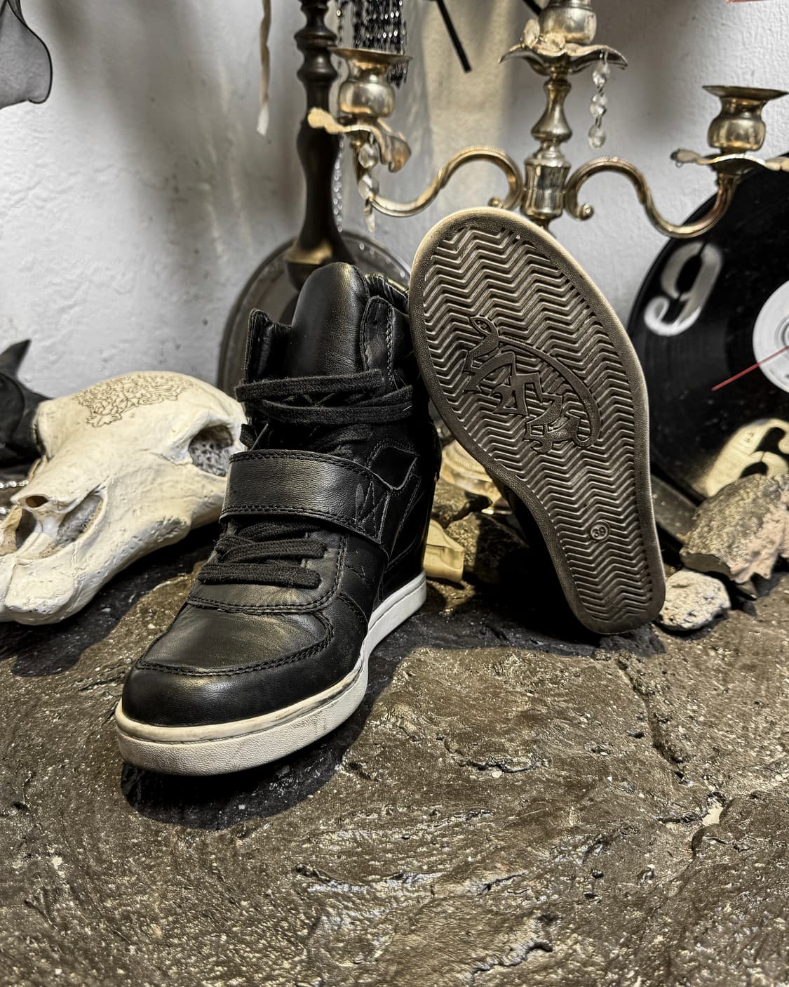 ASH – Leather High-top Wedge Sneakers 상품이미지8