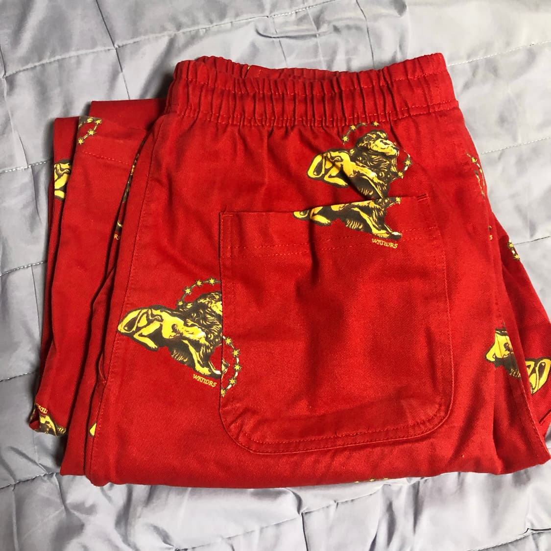 위캔더스 킹 팬츠  코튼 팬츠 레드 상품이미지1