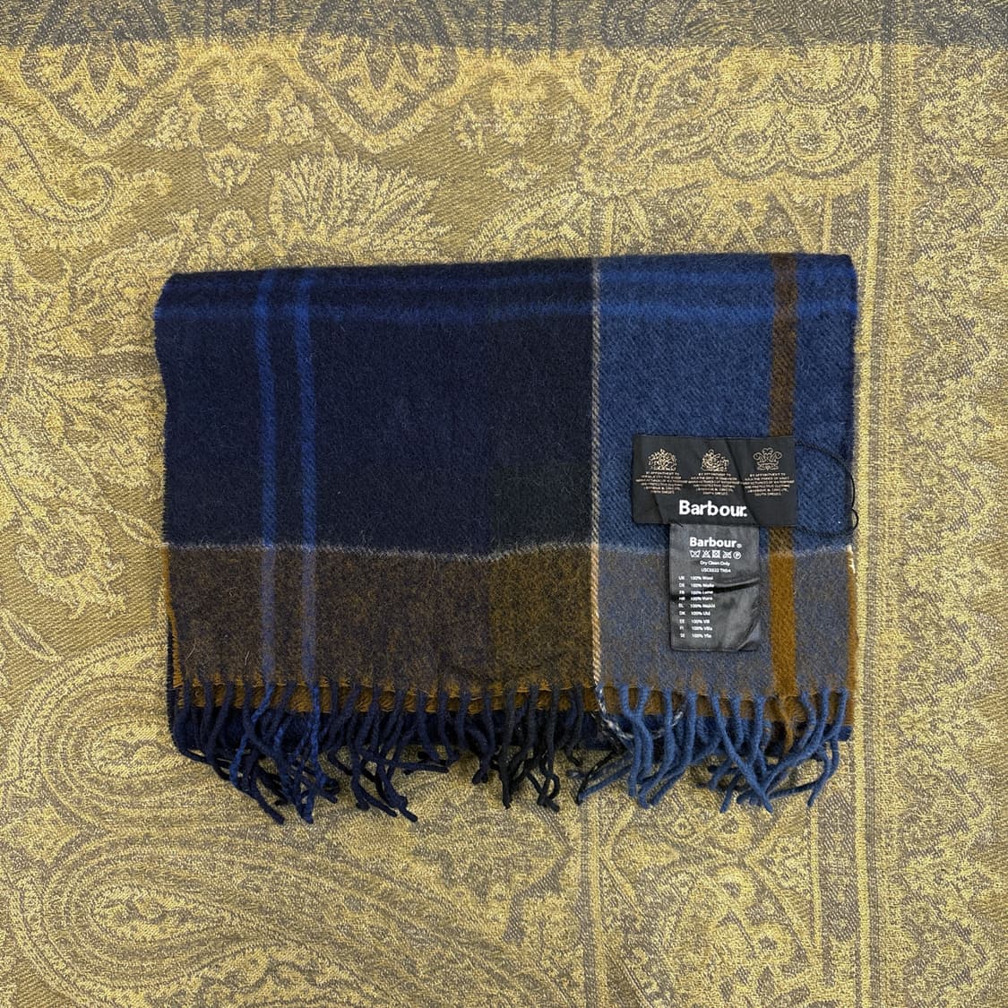 바버 헤리티지 시티웨어 빅체크 와이드 울머플러 데드스탁 N273 상품이미지1