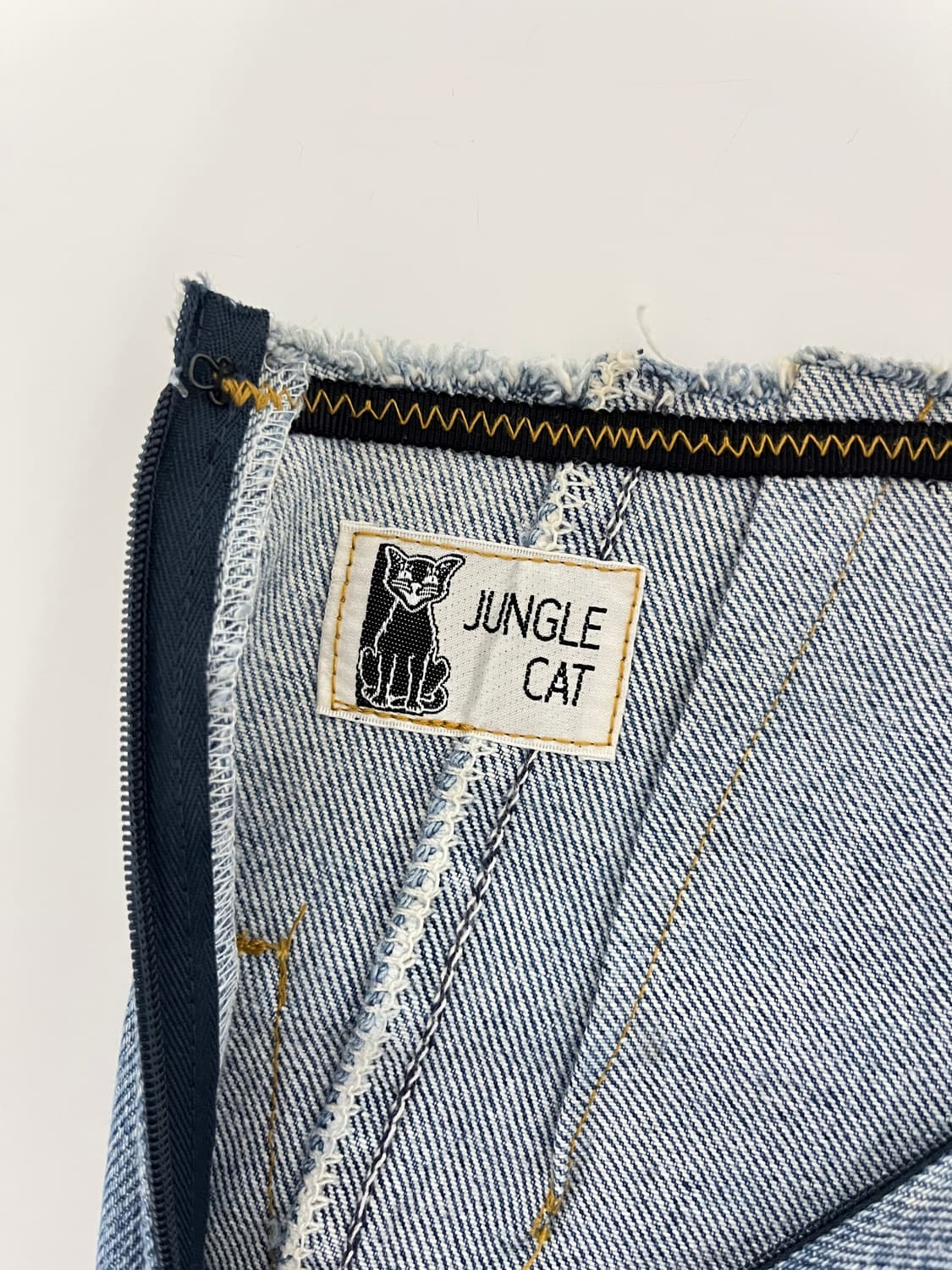 Junglecat leather denim skirt 상품이미지7