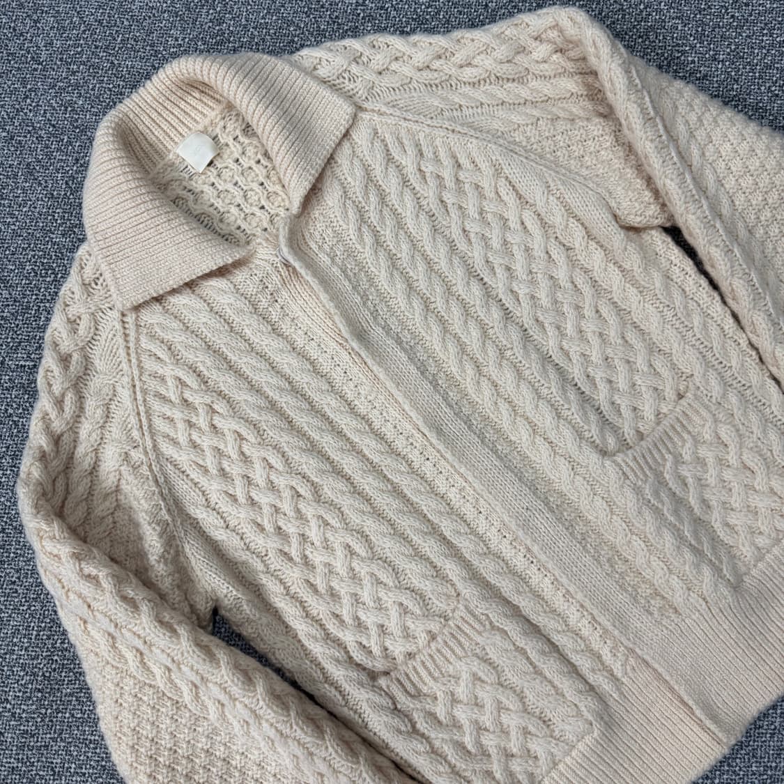 MONE 케이블 니트 가디건 상품이미지2