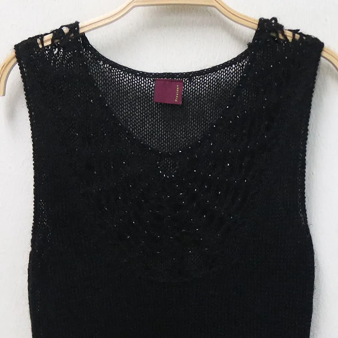 PREVIEW y2k 그물 니트 슬리브리스 63160 상품이미지3