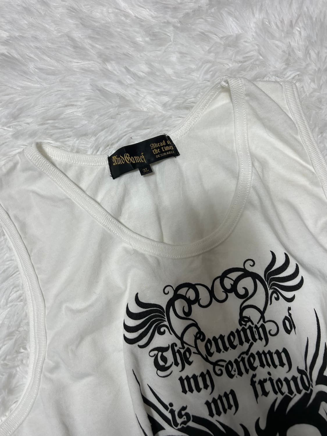 y2k punk printing sleeveless 상품이미지2