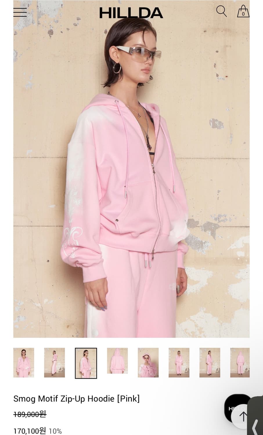 힐다 후드집업 핑크 상품이미지2