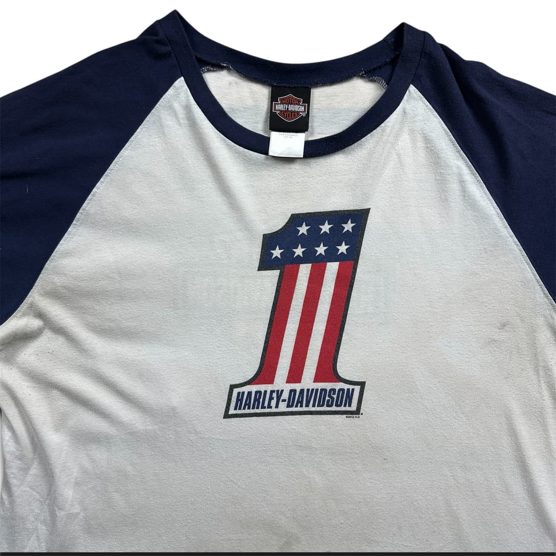 00s Harley Davidson Flag Raglan T-shirt  상품이미지7
