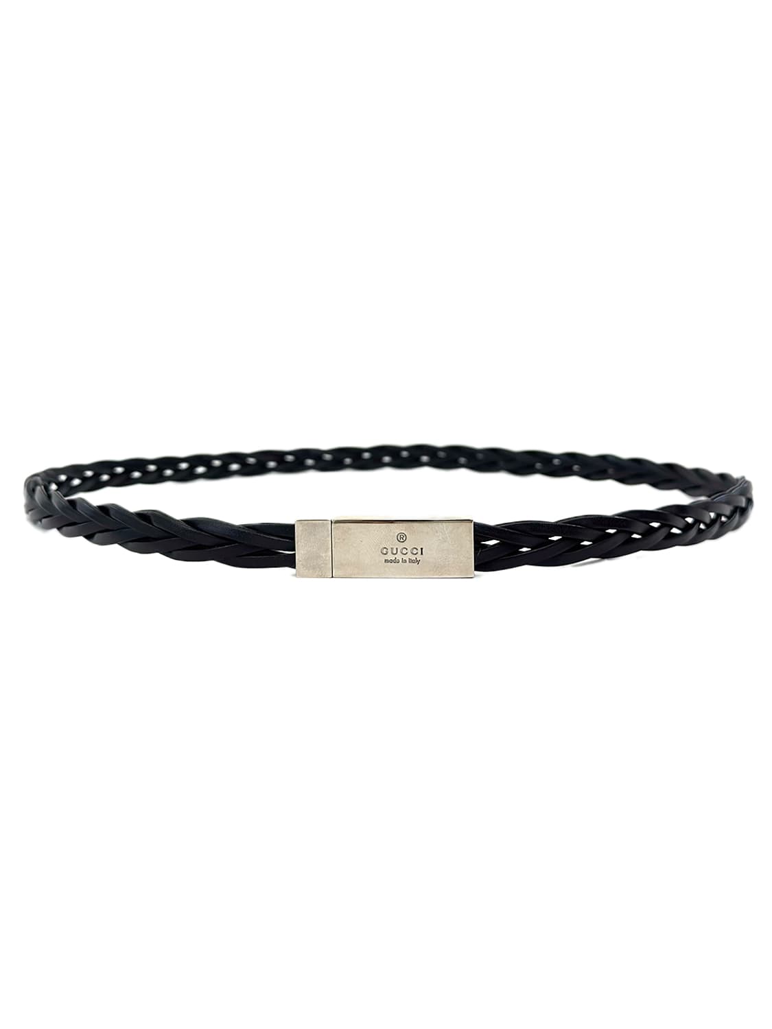 Gucci Plate Braided Leather Belt/ 75 상품이미지2