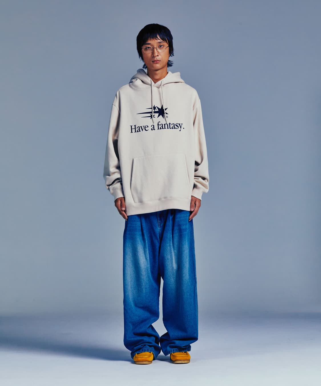 [S] 나이스고스트클럽 해브어판타지 기모 후드 후디 : 베이지 상품이미지4