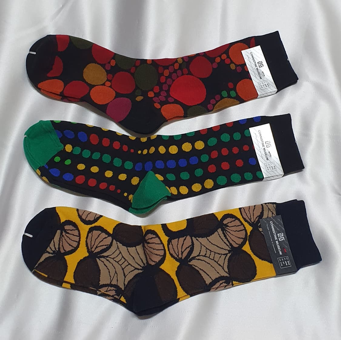 그린 옐로우 도트 CONNISTINE MUSEUM 코니스틴 뮤지엄 양말 상품이미지1