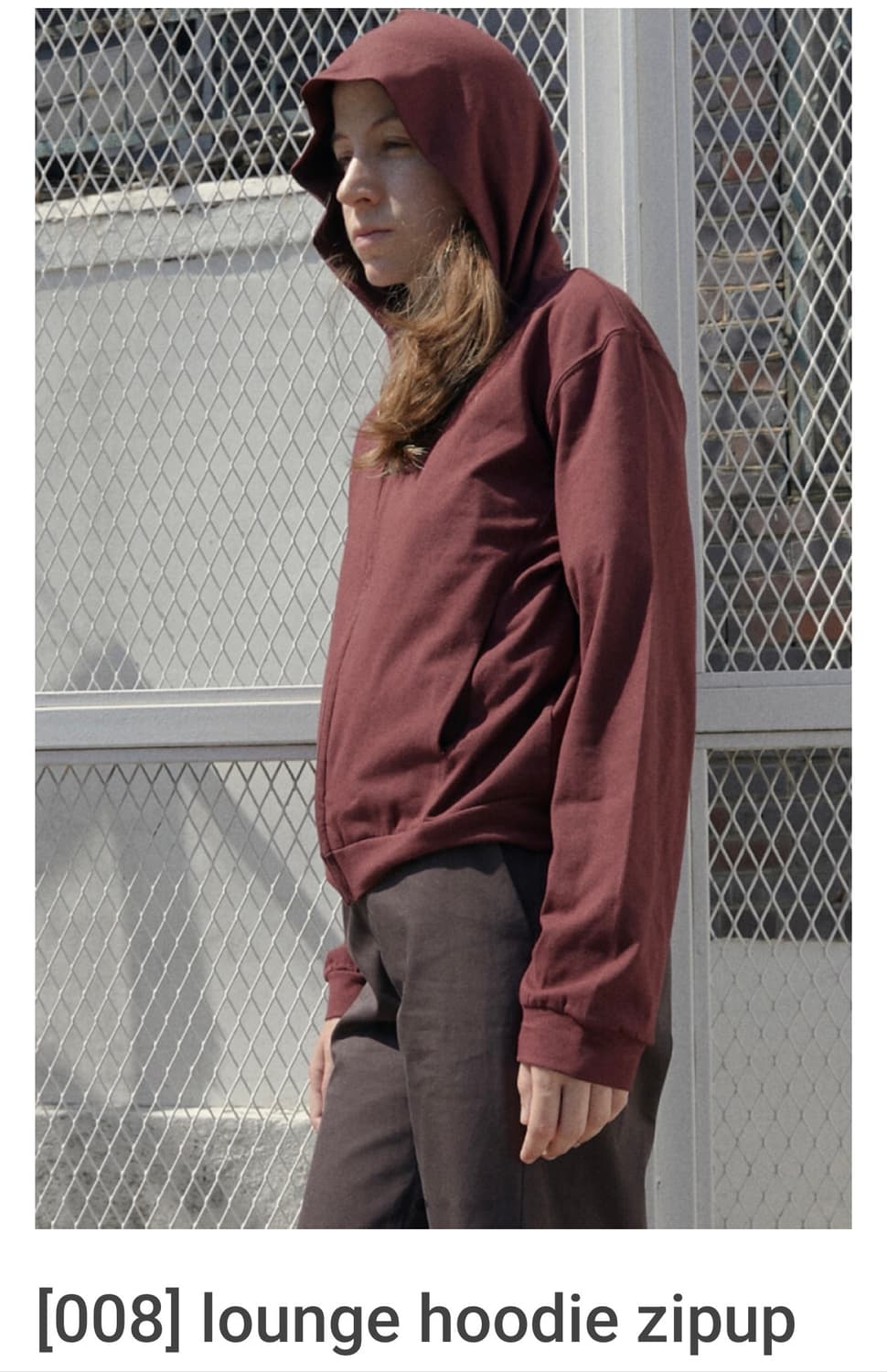[구매]머듈 라운지 후드집업 버건디 색상 상품이미지1