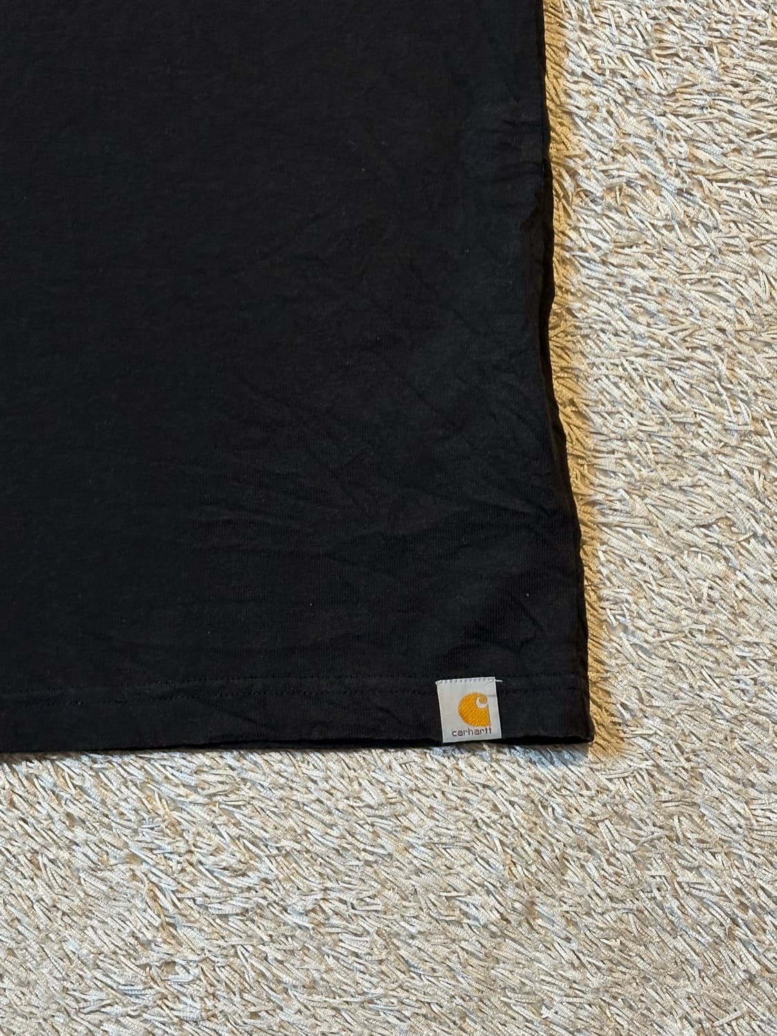 칼하트 CARHARTT 릴렉스핏 빅로고 반팔 티셔츠 블랙 상품이미지4