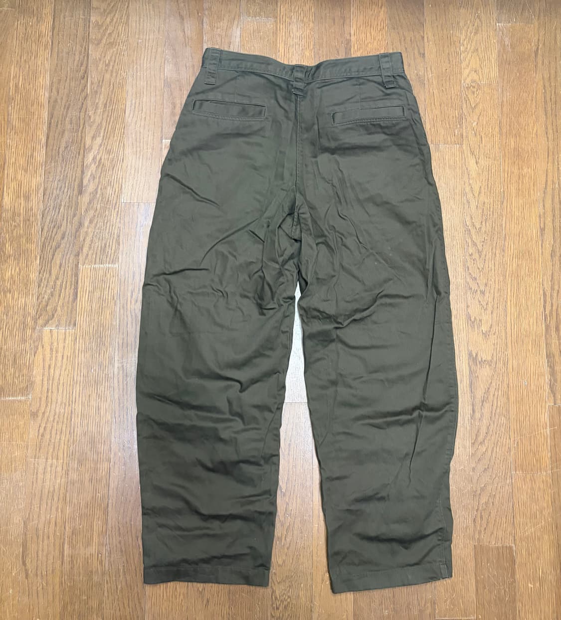 유니클로 U 와이드핏 치노 팬츠 다크 브라운 79 상품이미지3