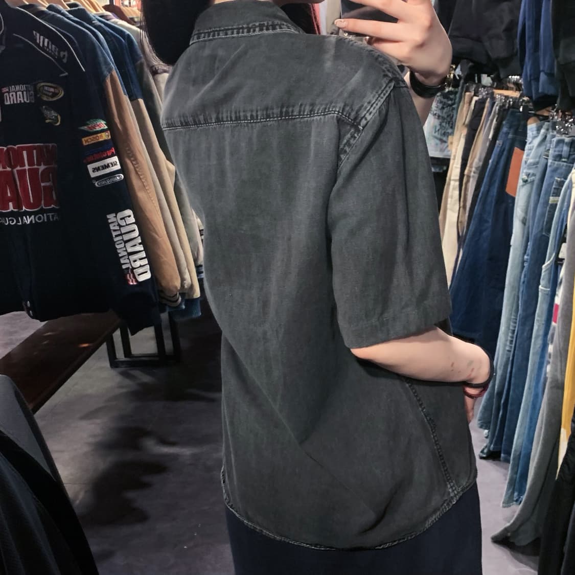 [IM] Carhartt 칼하트 흑청 반팔 셔츠 차콜 상품이미지5