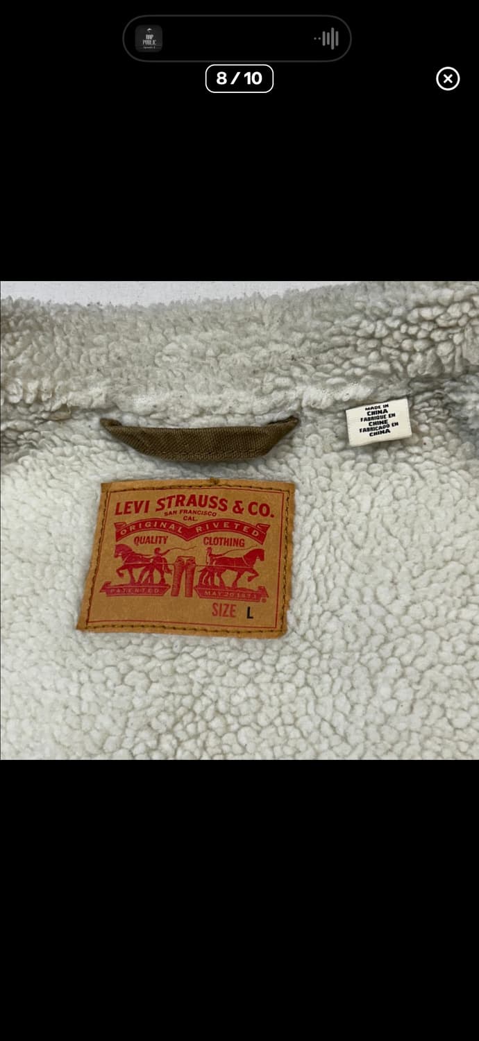 L) 리바이스 양털 셰르파 자켓 데님 트러커 자켓 상품이미지7