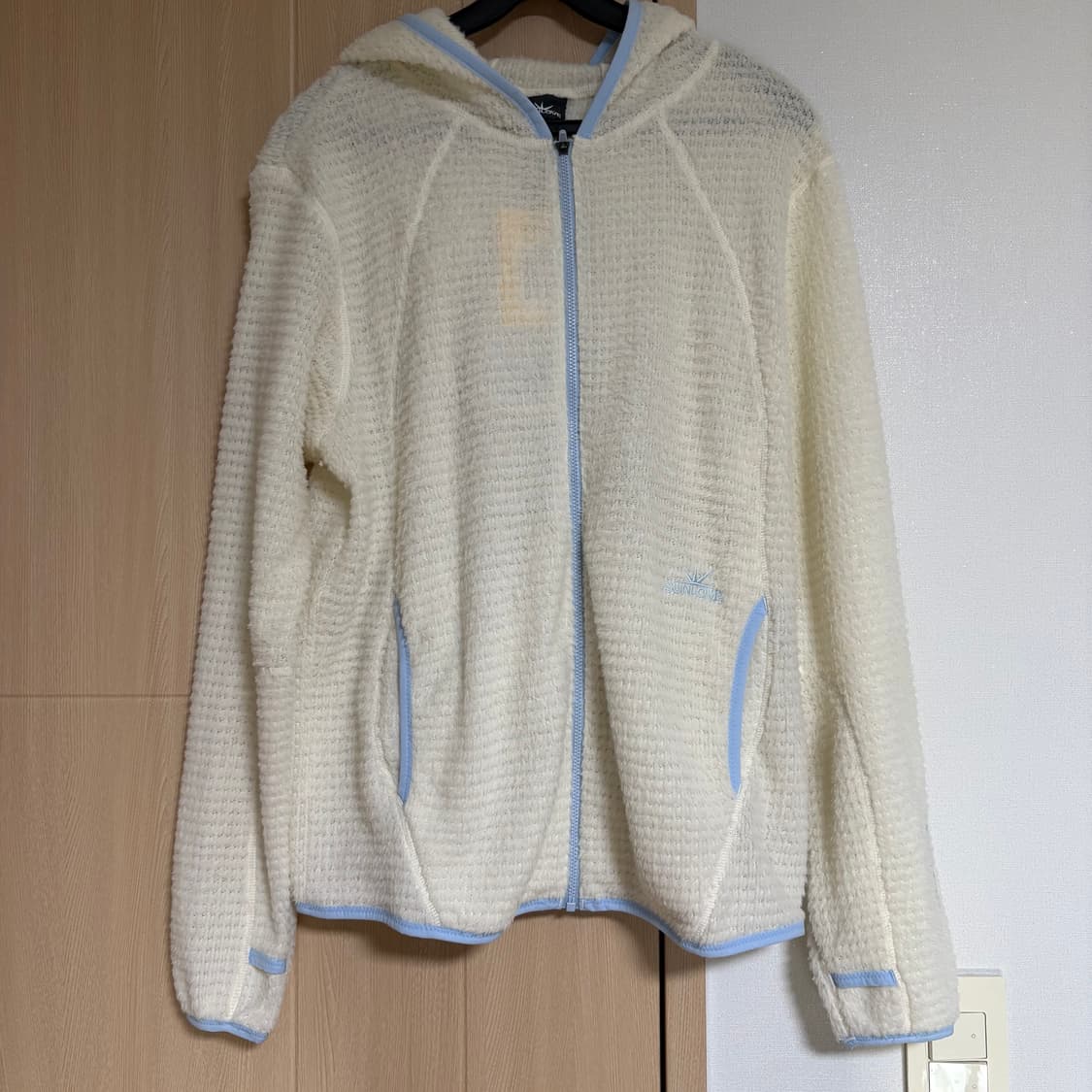 썬러브 폴라텍 알파 집업 후드 아이보리S 상품이미지1