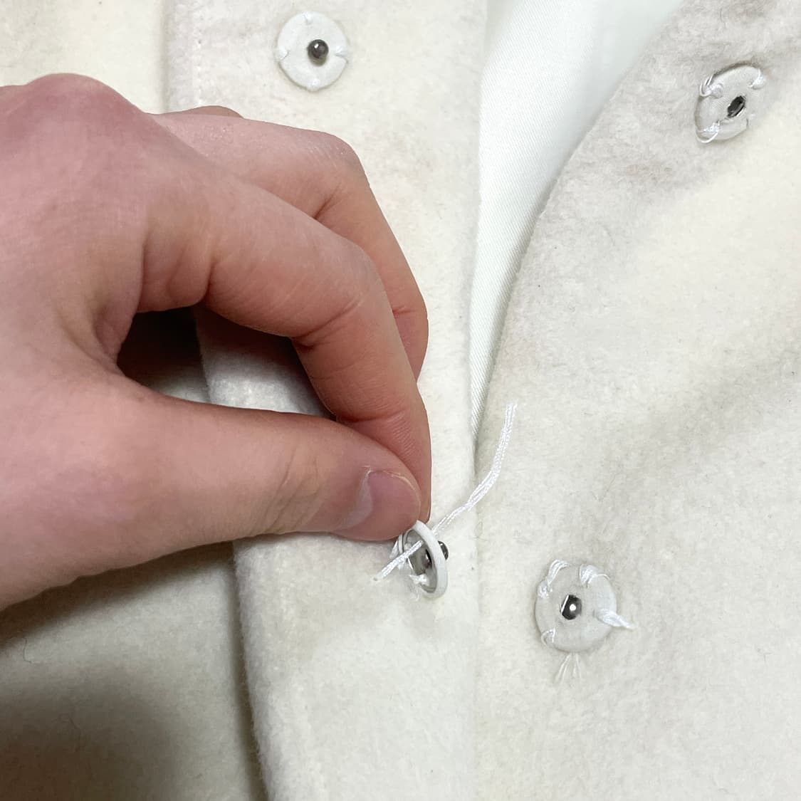 빈폴 아이보리 울 하프코트 여성90 상품이미지5