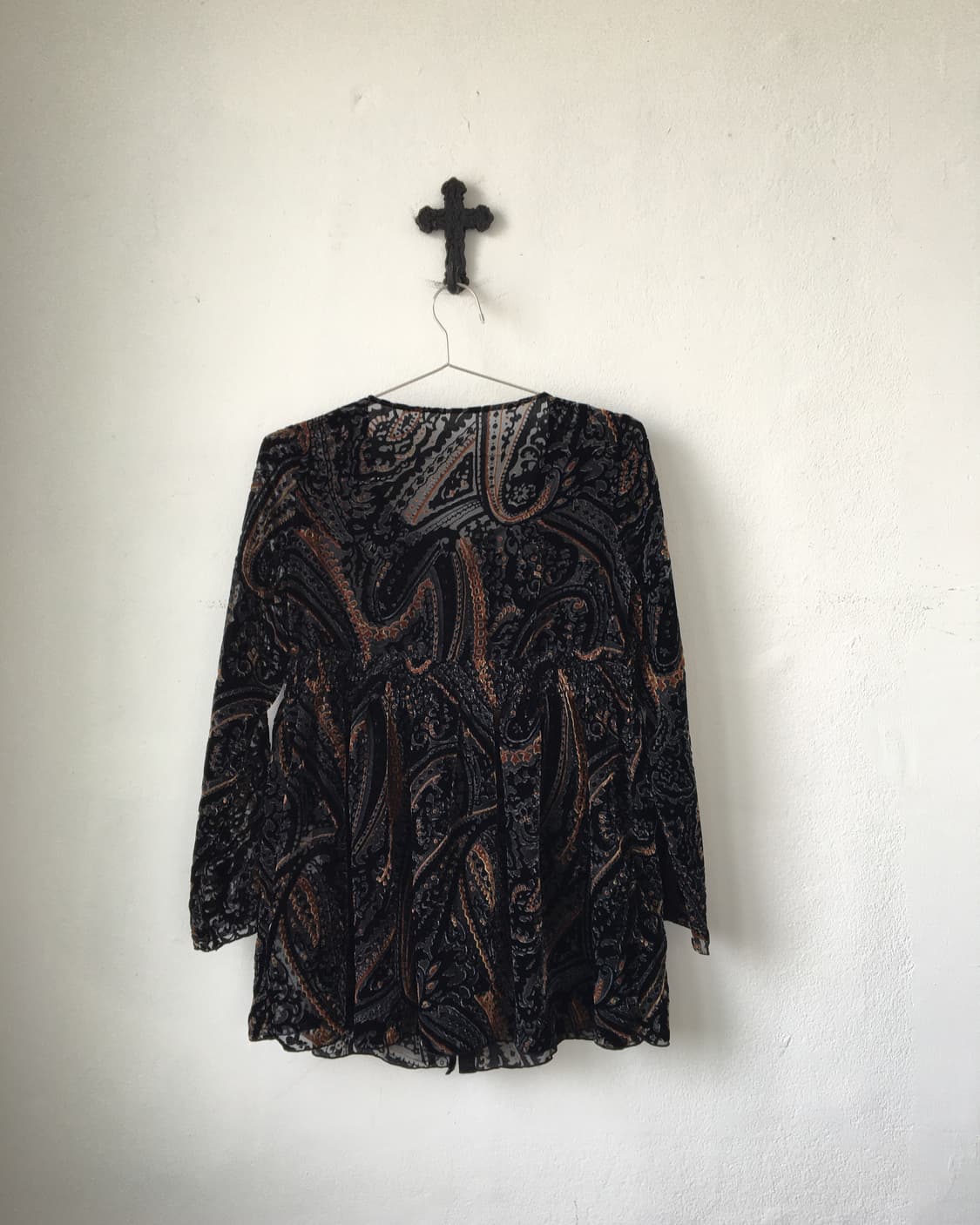 Pattern velvet blouse 상품이미지3