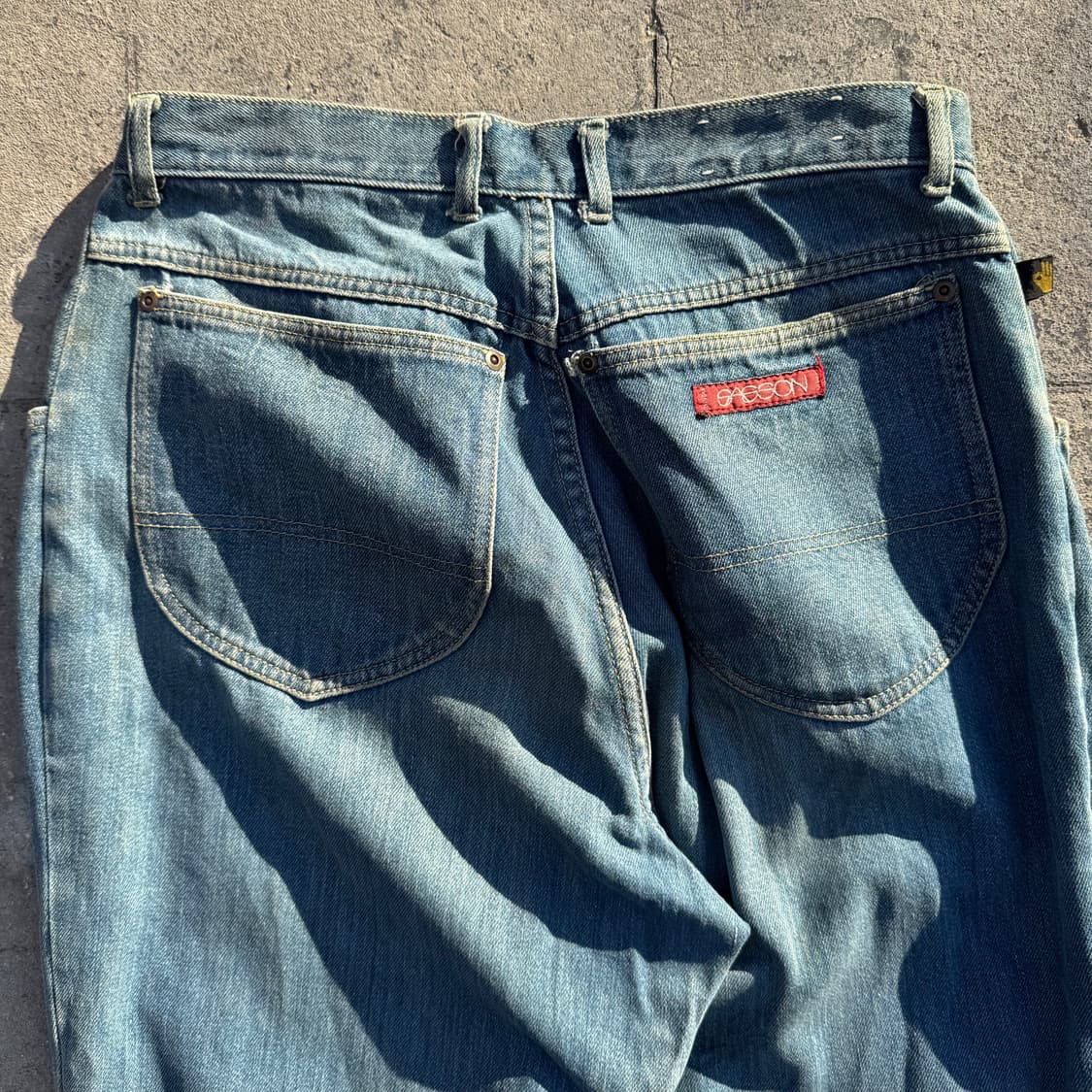 80s Sasson USA 로고 데님 배기 팬츠 상품이미지6