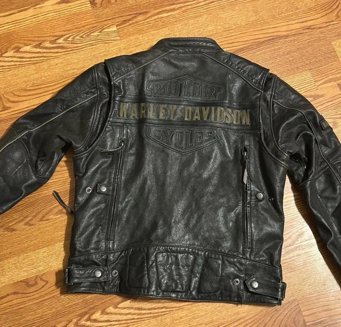 할리데이비슨 패싱 링크 트리플 벤트 가죽 자켓 상품이미지2