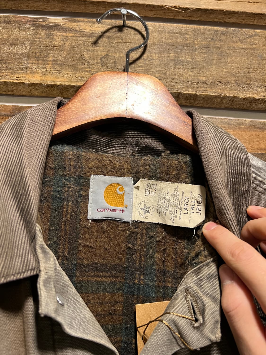 [L]90's 칼하트 USA Made 데미지드 캔버스 트러커 워크 자켓 상품이미지2