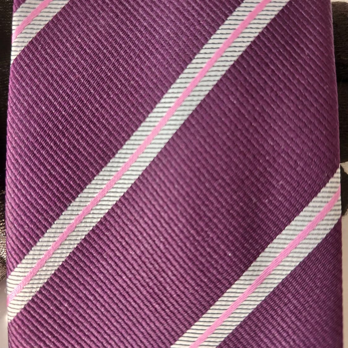 버버리 실크 퍼플 스트라이프 넥타이 6.9cm A+등급 a19658
 상품이미지8