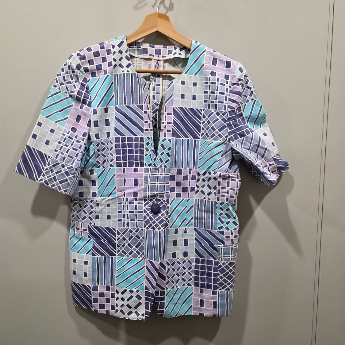 Aubergine 일본 빈티지 여성 반팔 자켓 상품이미지1