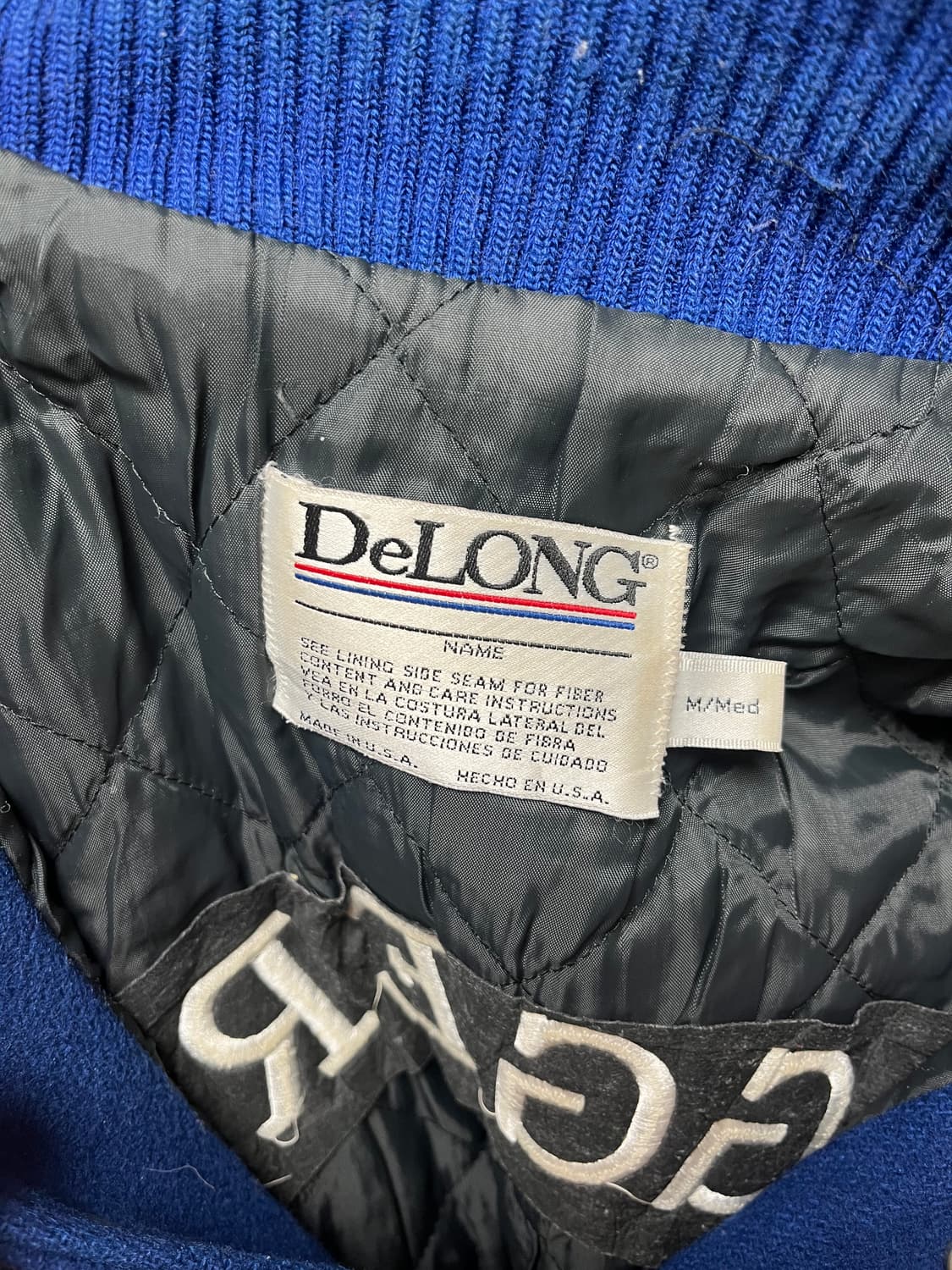 [M,100] 00s 빈티지 Delong 레터맨 바시티 상품이미지5