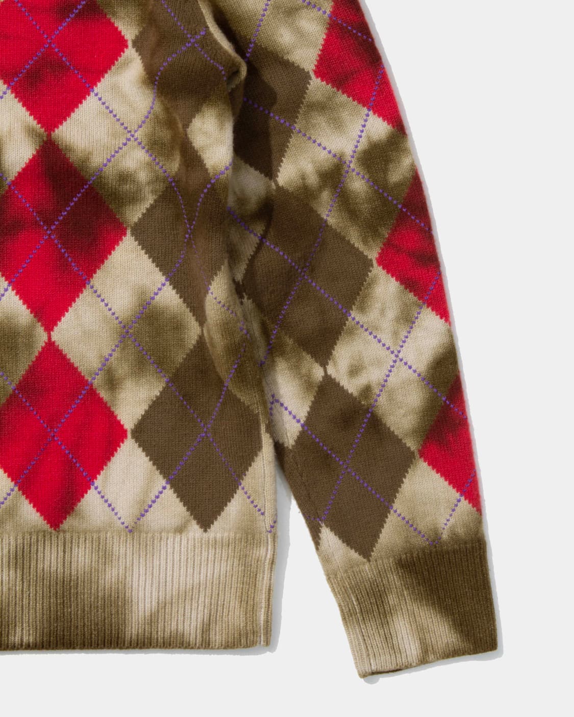 DIESEL 디젤 22FW 아가일 타이다이 염색 니트 상품이미지8