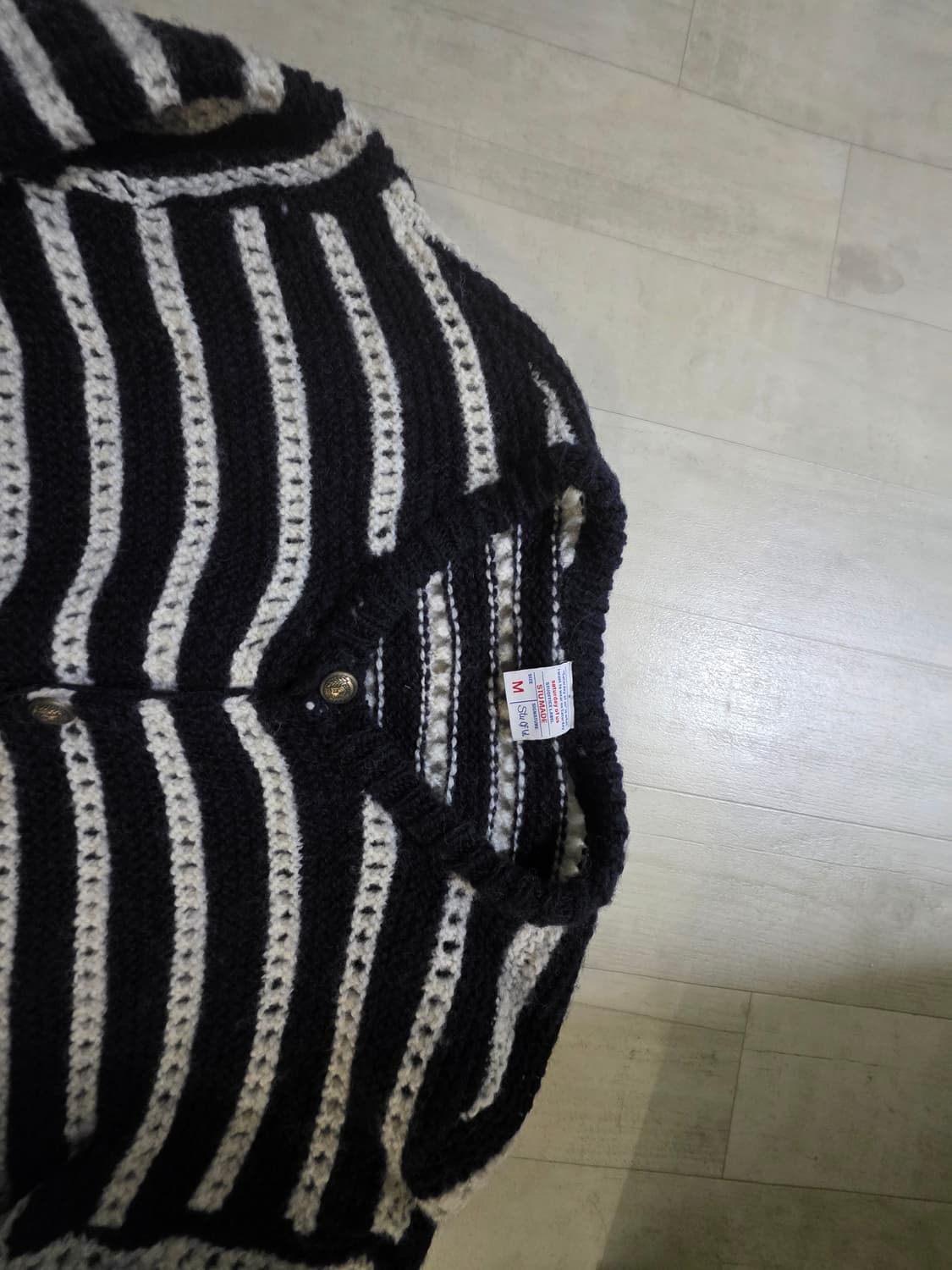 stu 스트라이프 가디건 M 상품이미지3