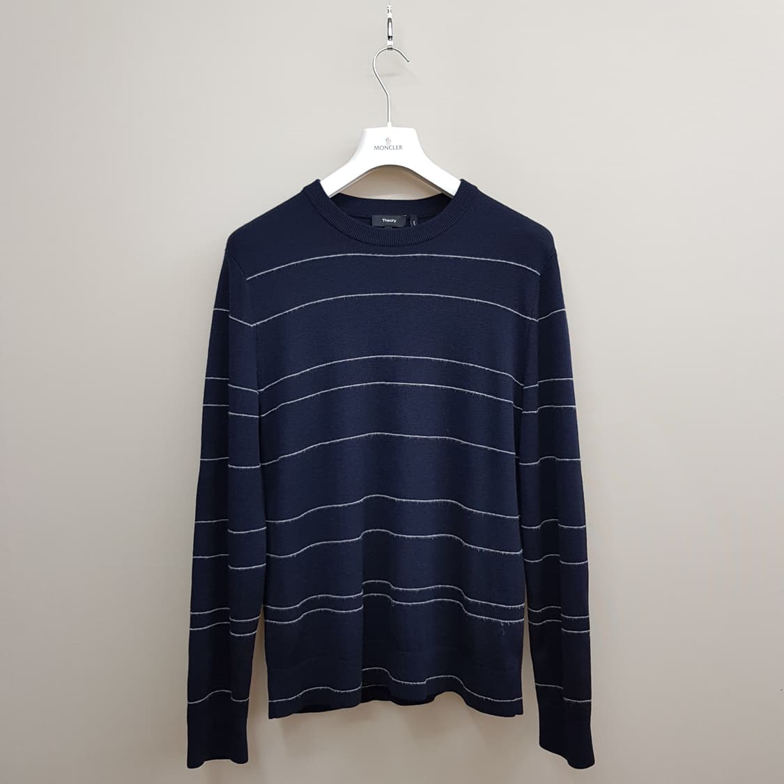 띠어리 THEORY 메리노울 스트라이프 니트 L사이즈 상품이미지1