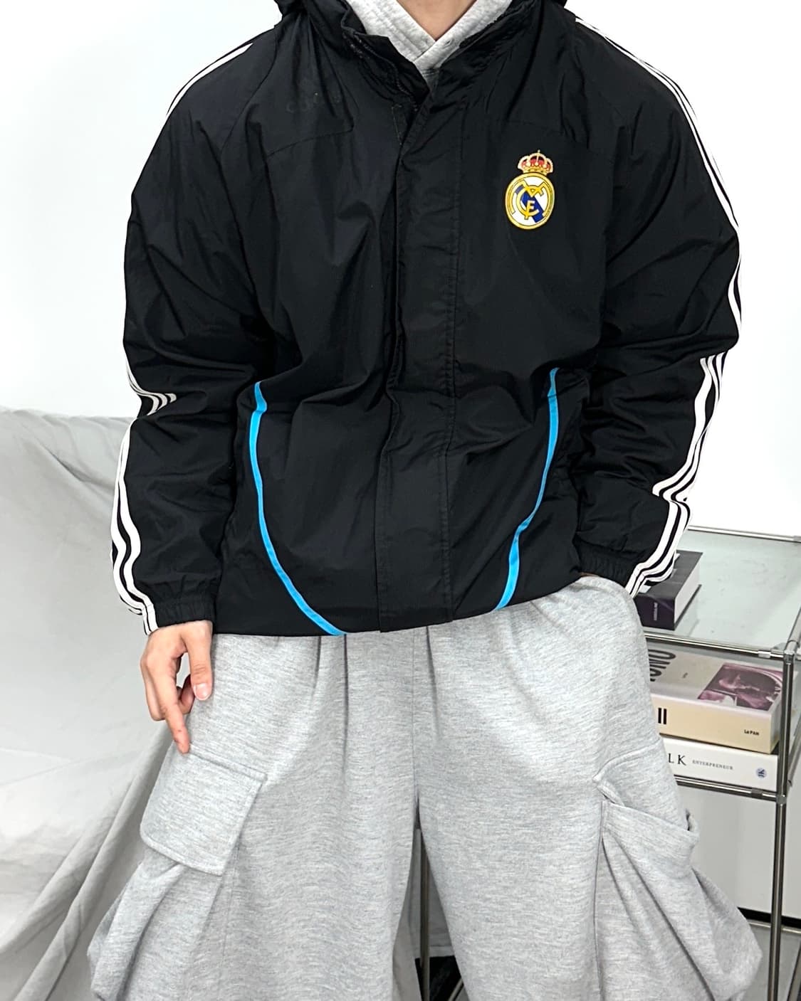 아디다스 08-09 레알 마드리드 바람막이 L 상품이미지2