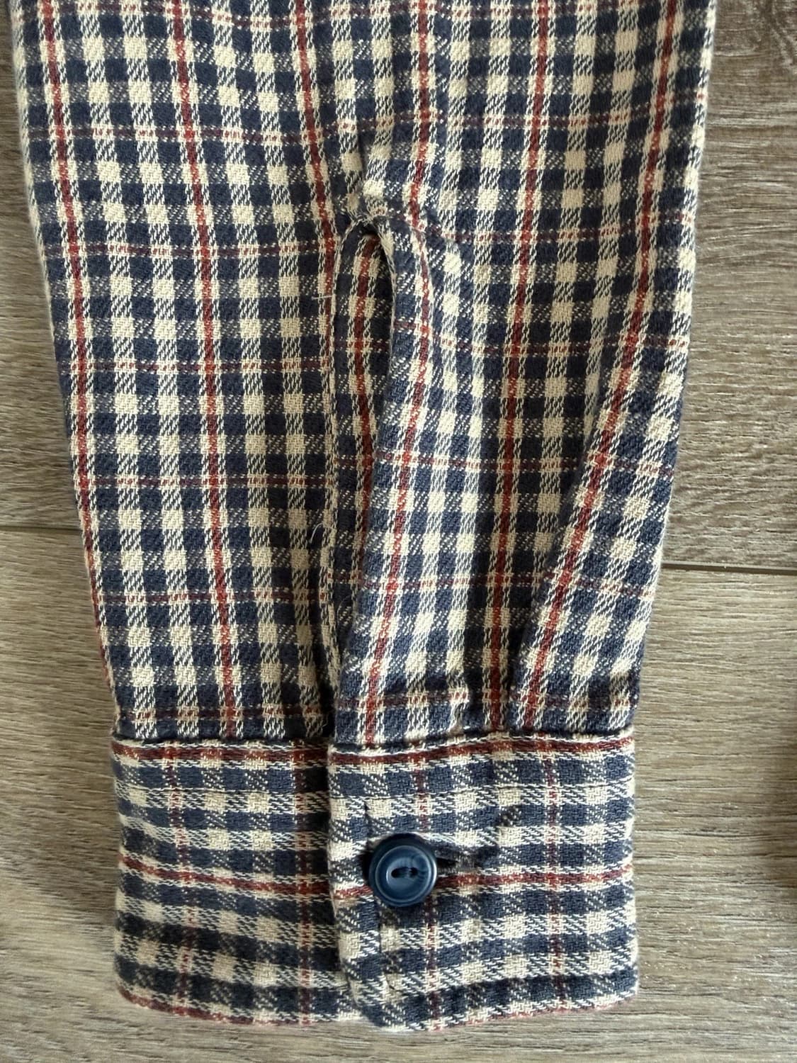 RRL 더블알엘 파렐 체크 코튼 셔츠 네이비/레드 멀티 상품이미지7