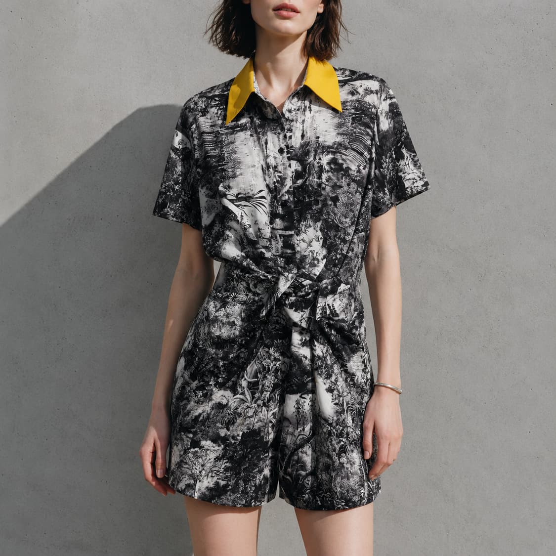 까르벵(Carven) 100% 실크 사파리 그래픽 점프수트 55 상품이미지1