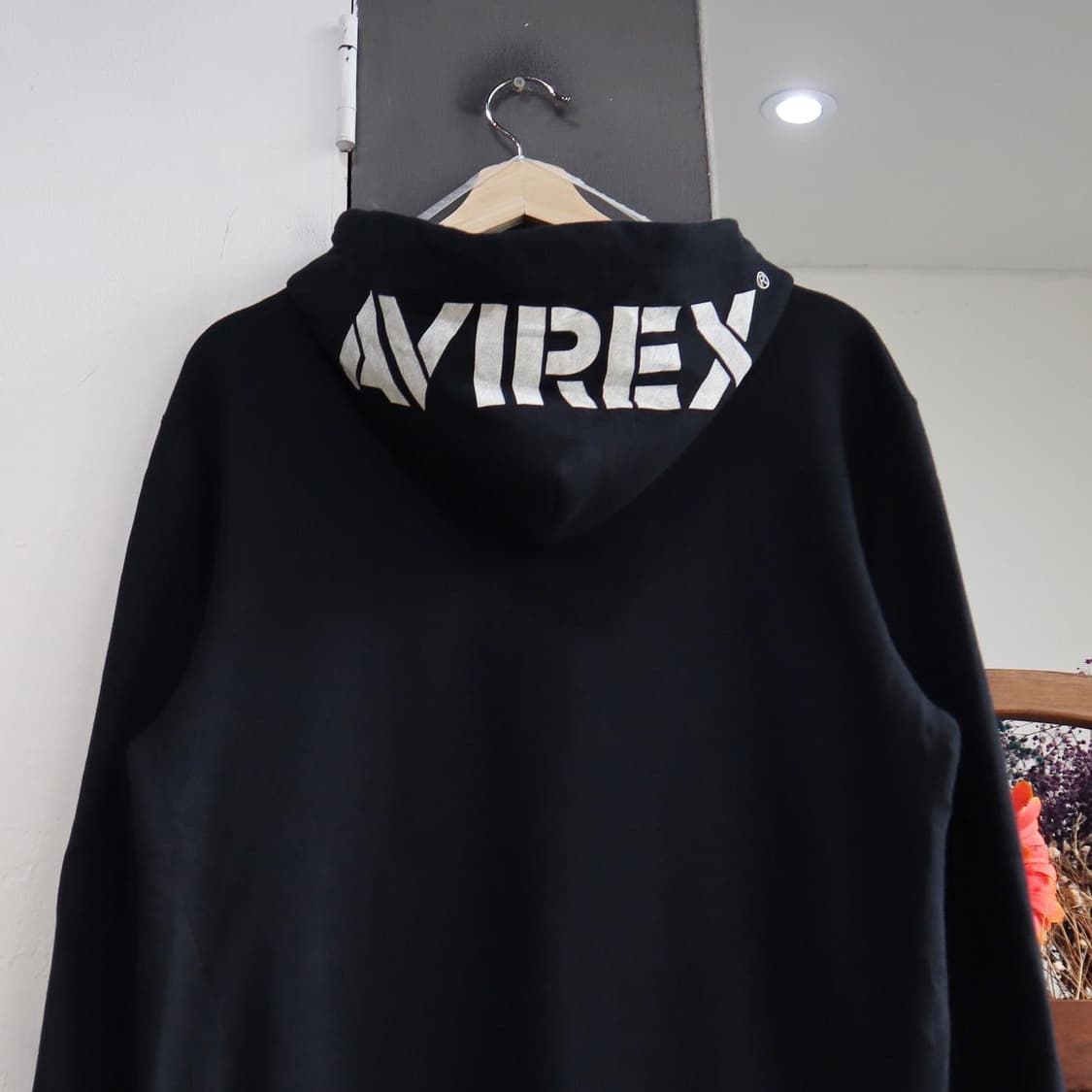 아비렉스 블랙 스웻후디 상품이미지5