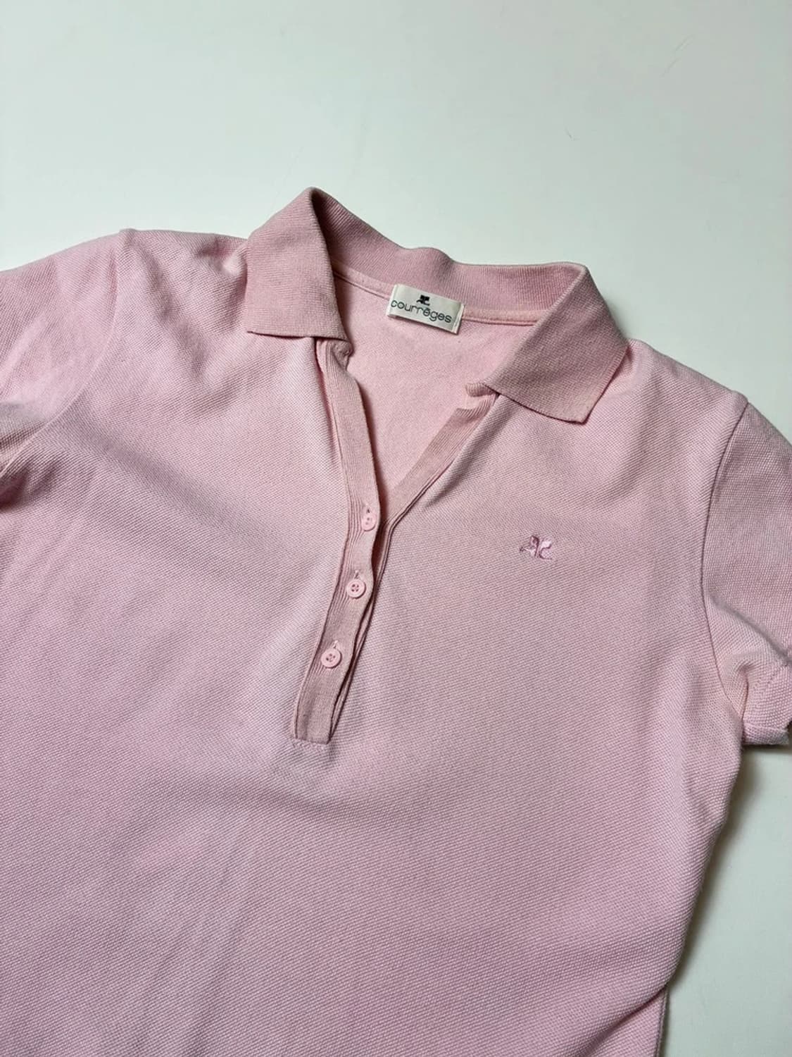 꾸레쥬 Courreges 00's 오픈 반팔 카라 티셔츠 PN8645 상품이미지2