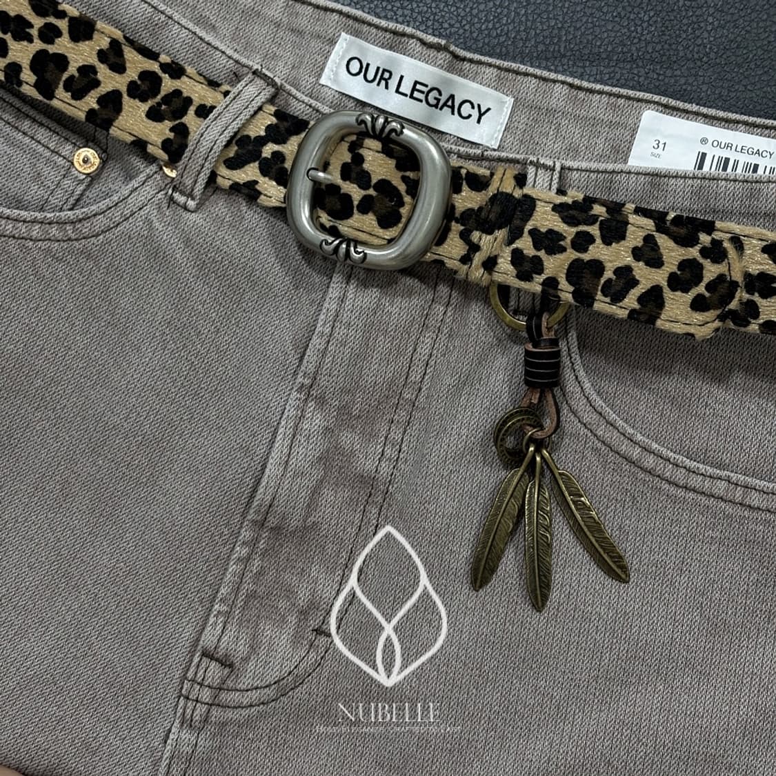 🌗 Chrome leopard belt / 호피 크롬 버클 벨트 상품이미지9