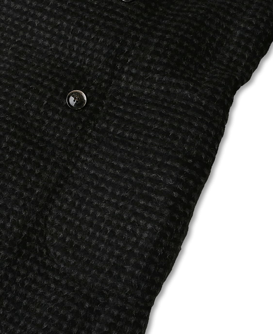 링자켓 [Ring Jacket] 블랙&그레이 패턴 앙고라 일본 폴로 코트 상품이미지3